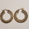 14K Gold and Pearl Hoop Earrings