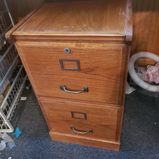 Wood 2 Drawer Filing Cabinet