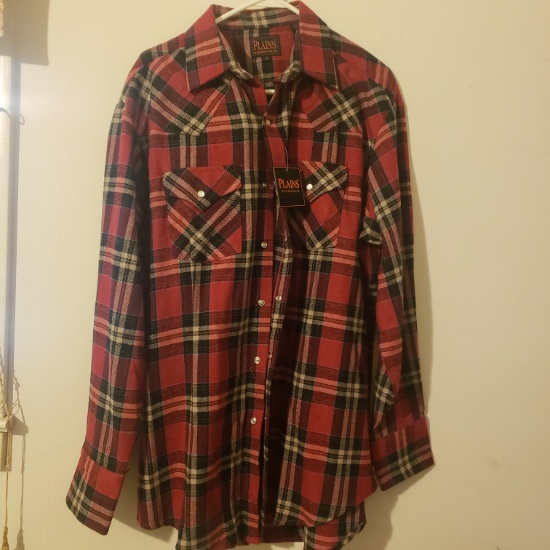 Plains Western Wear Flannel Shirt