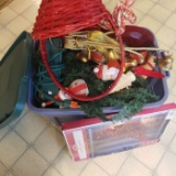 Tote Lot of Assorted Christmas Items