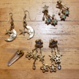 Lot of Celestial Gold Tone Jewelry