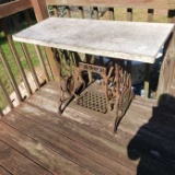 Cast Iron Singer Sewing Machine Base with Table Top