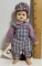 Small American Collection Porcelain Doll Johnathan with Stand