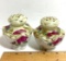 Vintage Porcelain Rose Salt & Pepper Shakers