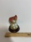 Vintage Baby Cardinal Chick Figurine Sadak with Wood Base