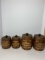 Vintage Ceramic 4 Pc Barrel Shaped Canister Set