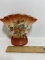 Vintage Ceramic Scalloped Floral Czechoslovakian Vase