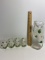 Beautiful Hand Painted Floral Glass Pitcher Juice Set