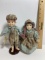 Lot of 2 Goffa International American Collection Porcelain Dolls