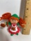 1994 Cabbage Patch Kid Girl Red Hair Christmas Elf Dress Plastic Figurine