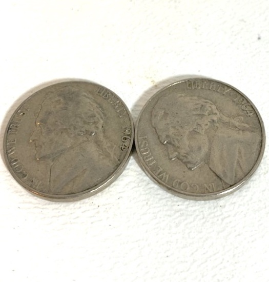 Pair of 1964 Nickels
