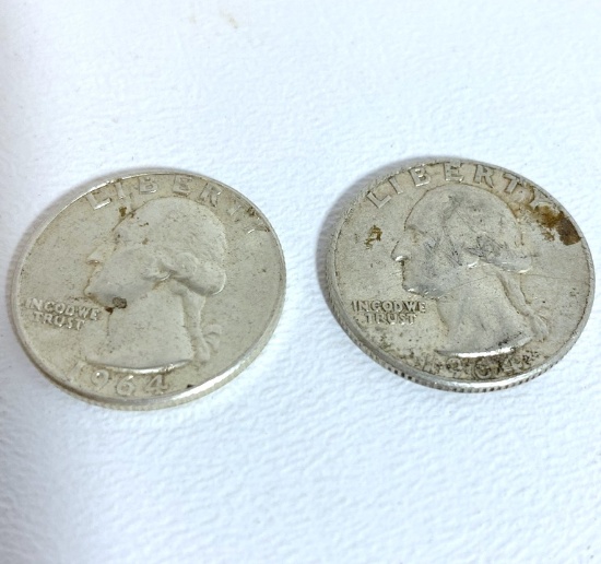 Pair of 1964 Quarters
