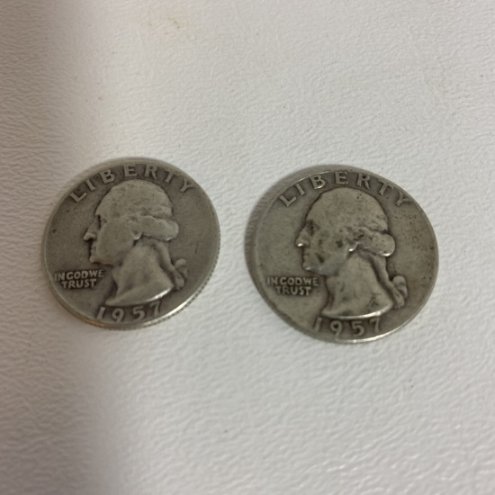 Pair of 1957 Quarters