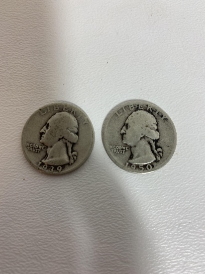 1939, 1950. Silver Quarters
