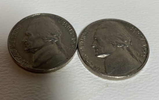 Pair of 1964 Silver Nickels