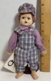 Small American Collection Porcelain Doll Johnathan with Stand