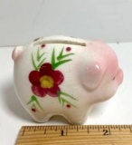 Tiny Ceramic Pig Bank Made in Japan