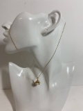 1/120 Gold 12k Gold Necklace with Faux Pearl Pendant