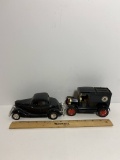 ERTL Ford 1913 Replica Model T Van Coin Bank & Ford Coupe Die-Cast Car