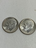 Pair of 1964 Silver Dimes