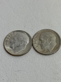 Pair of 1964 Silver Dimes