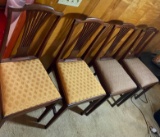 Beautiful Set of 4 Vintage Wooden Dining Chairs