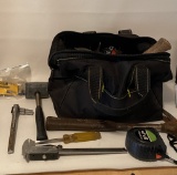 Tool Bag Lot with Assorted Tools and More