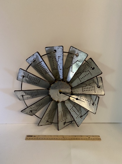 Windmill Metal Clock