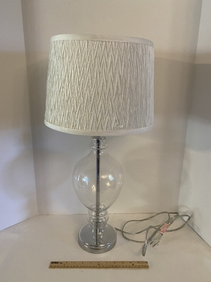 Pair of 2 Clear Glass Lamps