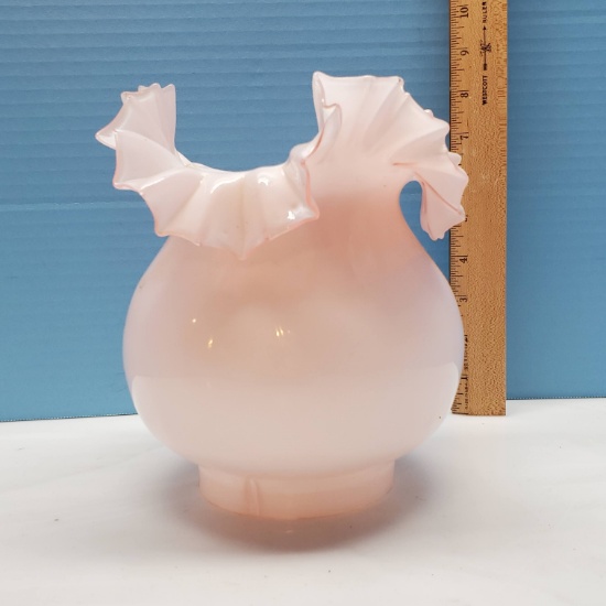 Vintage Light Pink Glass Shade 4” Fitter