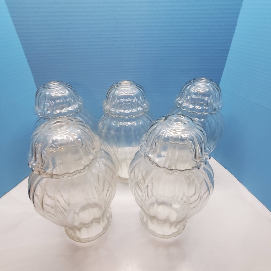 5 Clear Glass Ginger Jar Lamp Bases