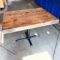 Rectangular Wooden Table with Metal Base