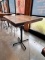 Bar Height Wooden Square Table with Wooden Top & Metal Base