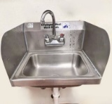 Stainless Steel Single Hand Sink with Faucet & Side Splash