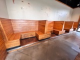 Lot of 4 Built in Wooden Booths - For Removal or For Wood - Buyer Removes - Must Bring Tools