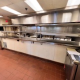 Stainless Steel Counter Top with Shelving & Warming Units