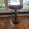 Drum Table with Marble Top and Brass Trim