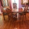 Vintage Dixie Oriental Style Dining Table with 2 Arm & 4 Side Chairs, 2 Leaves