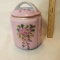 Vintage Hand Painted Limoges China Biscuit Jar - Purple with Gold Border