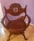 Antique Mahogany Gothic Style Barrel Chair