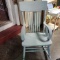 Vintage Wooden Chalk Painted Rocking Chair