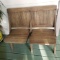 Antique 2 Seat Wood Folding Bench