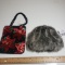 Ganz Christmas Evening Bag and Faux Fur Large Coin Purse