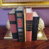 Pineapple Bookends and Books