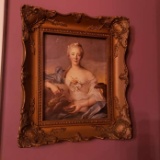 Victorian Lady Print in Resin Frame