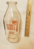 Oconee Dairies 1 Quart Vintage Glass Milk Bottle