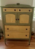 Antique Painted Dresser on Casters