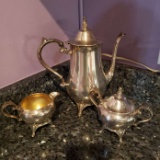 Vintage Silver-Plate Tea Set