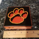 Vintage Clemson Tigers Tile Match Stick Holder