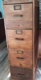 Antique Wooden Filing Cabinet
